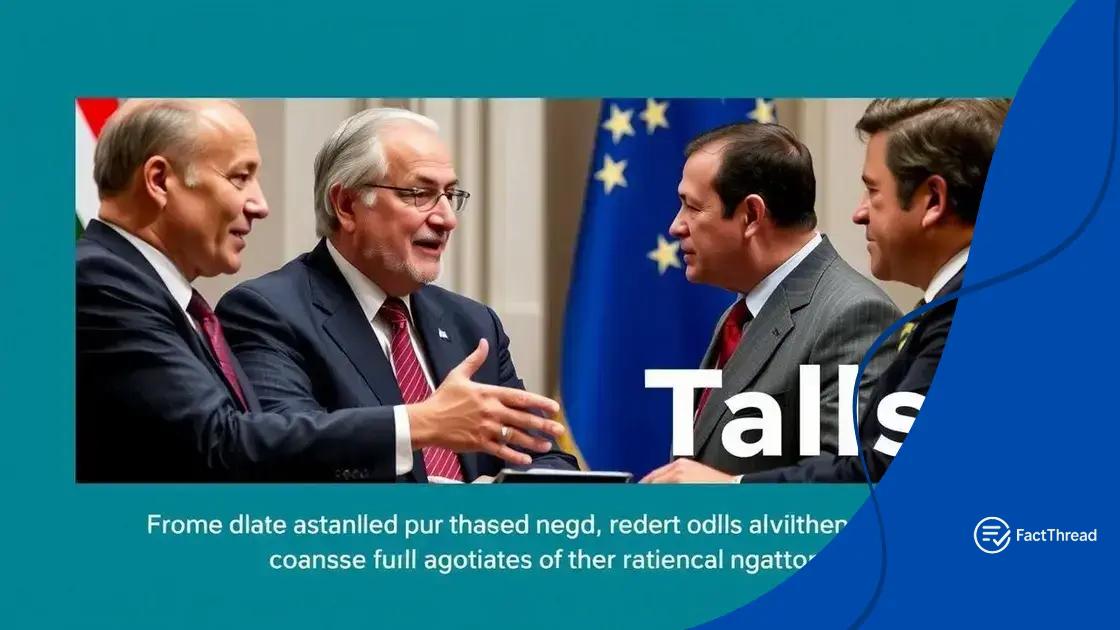 Influence of talks on international relations