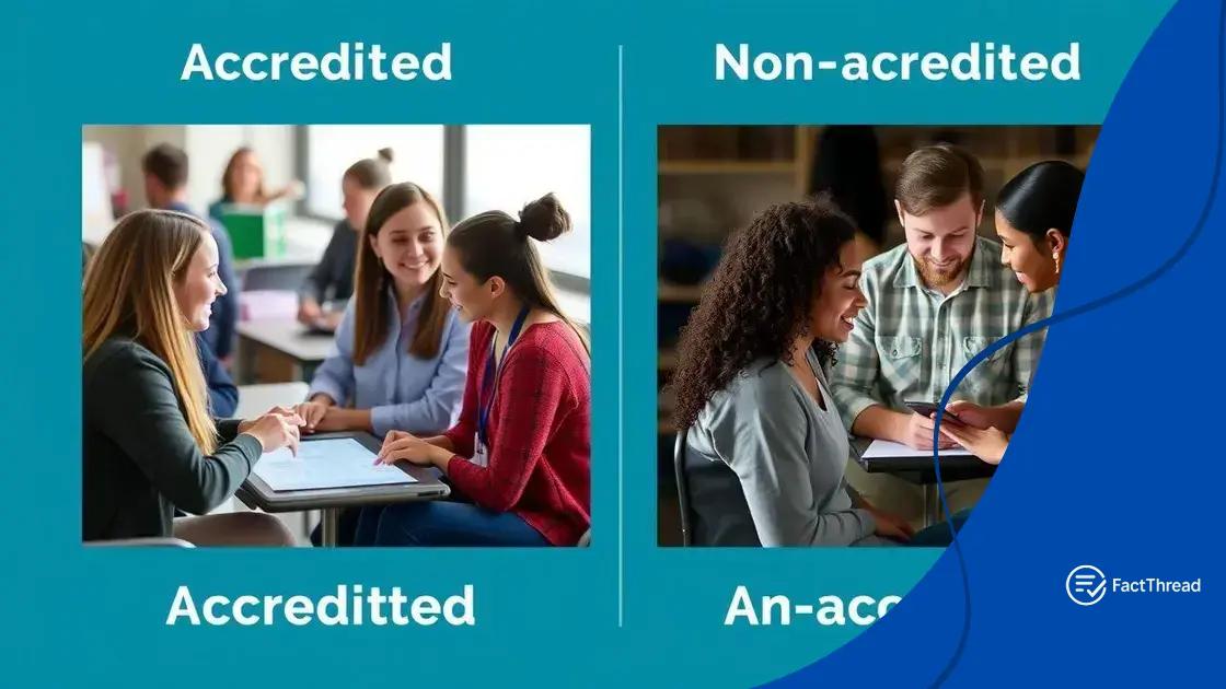 Differences between accredited and non-accredited programs