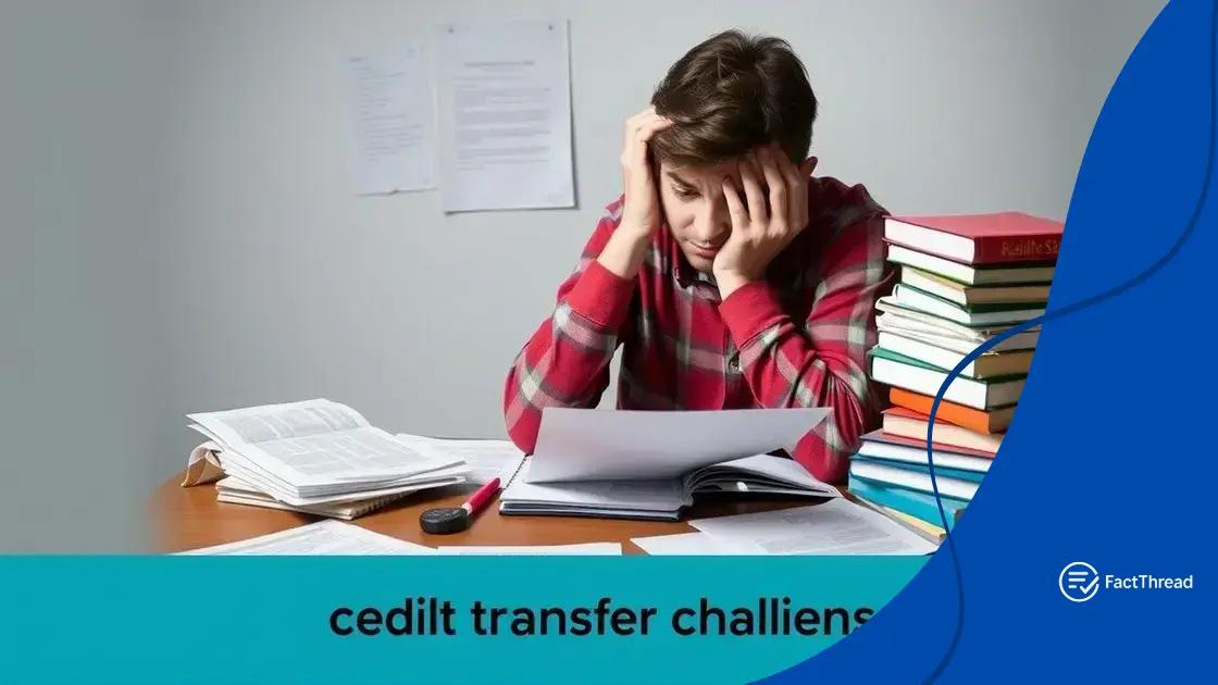 Challenges faced in credit transfer