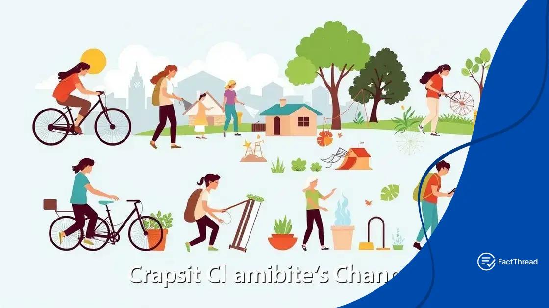 Personal actions to combat climate change