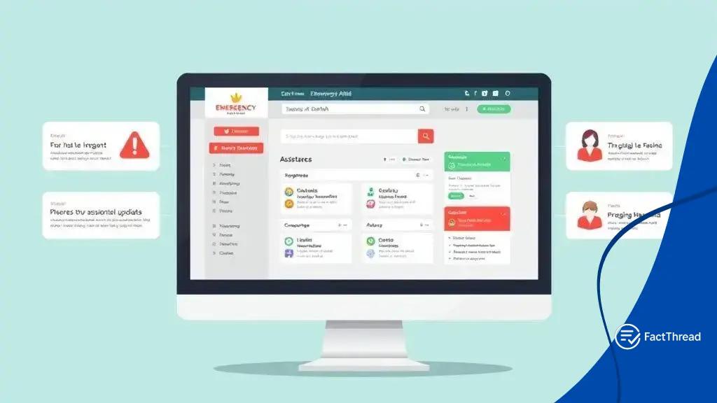 Key features of the emergency aid portal